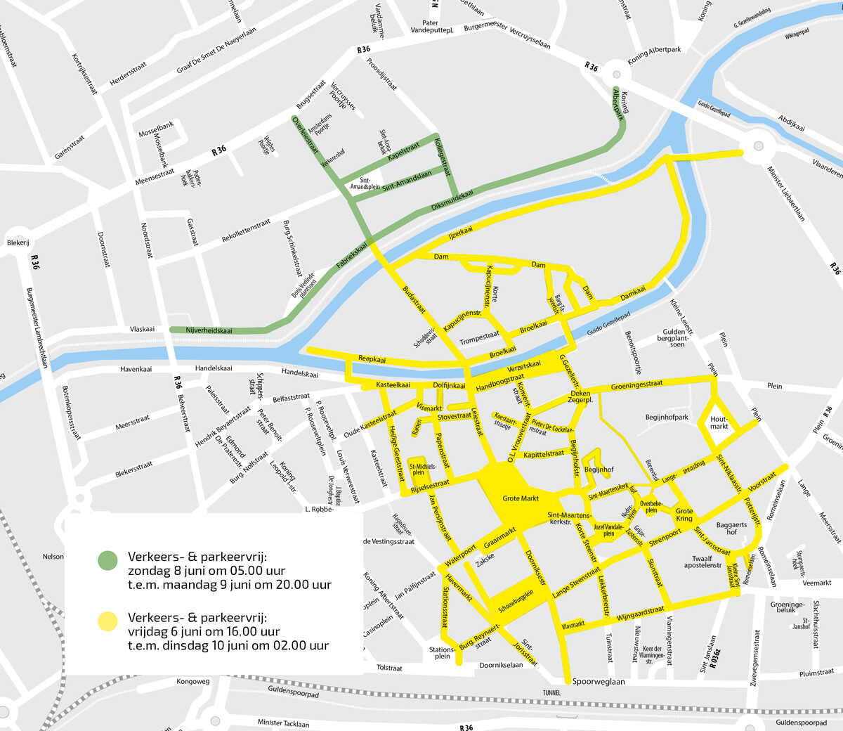 Kaart van Sinksen-locaties